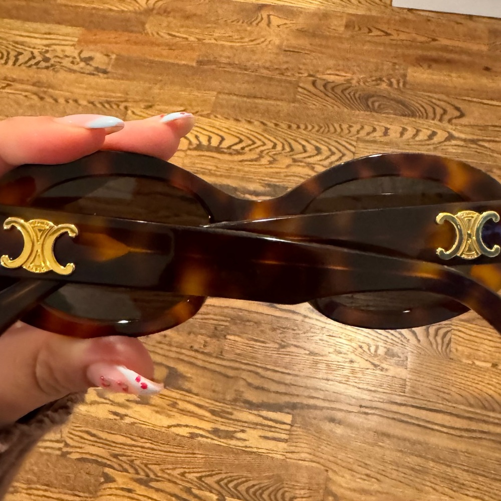 Celine Triomphe 52MM Oval Sunglasses in Havana Smoke